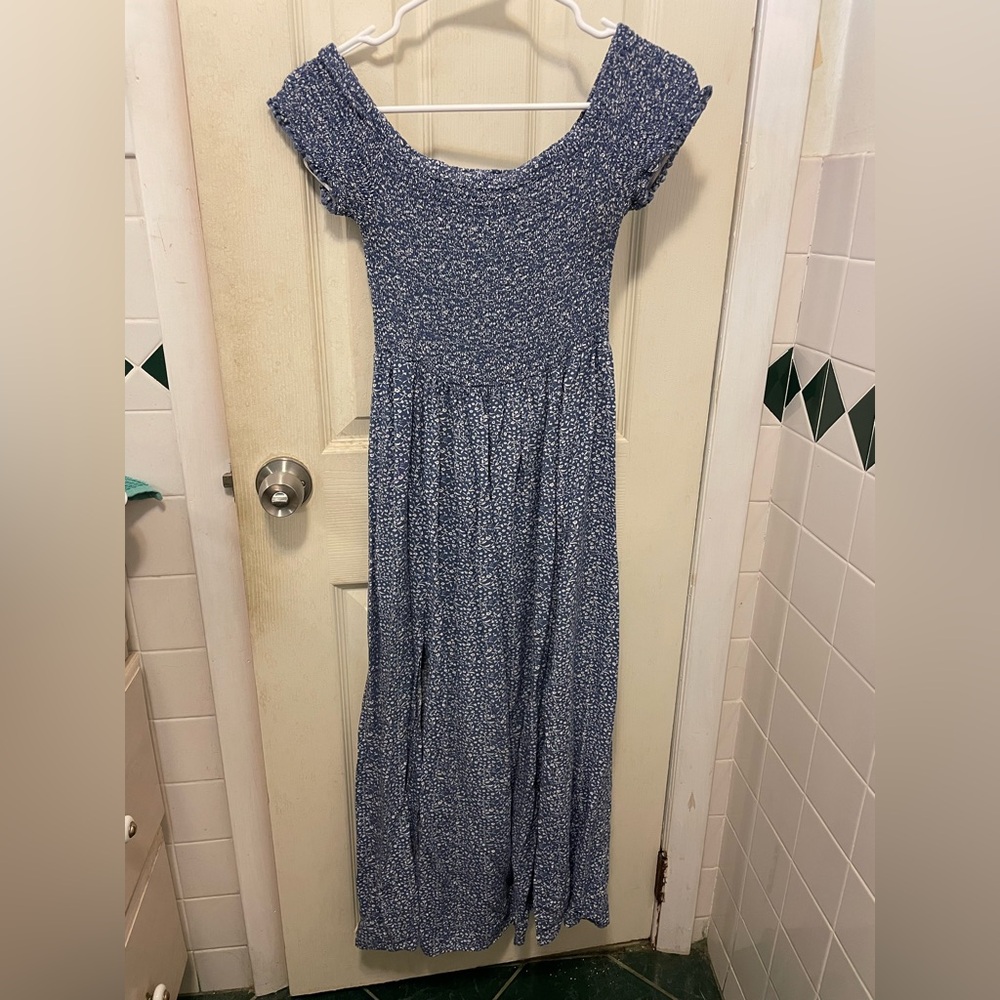 Blue Floral Maxi Dress